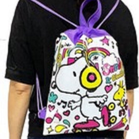 NEW Snoopy Non-Woven School/Shoes/Hiking/Gift/Party/Swimming Pool/ Backpack.Pink - Picture 4 of 4